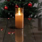 17.5cm Glass Flickering Candle