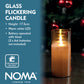 17.5cm Glass Flickering Candle