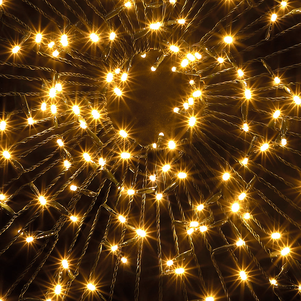 360 Warm White Multifunction String Lights with Green Cable
