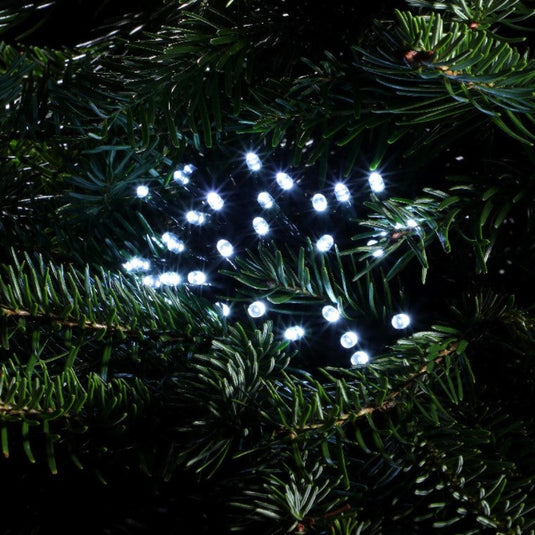 120 White Multifunction String Lights With Green Cable