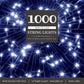 1000 White Multifunction String Lights With Green Cable