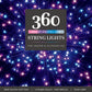 360 Pastel Multifunction String Lights with Green Cable