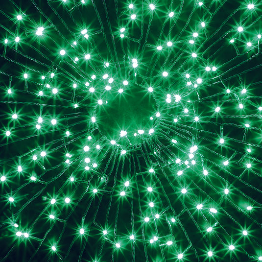 120 Green Multifunction String Lights With Green Cable