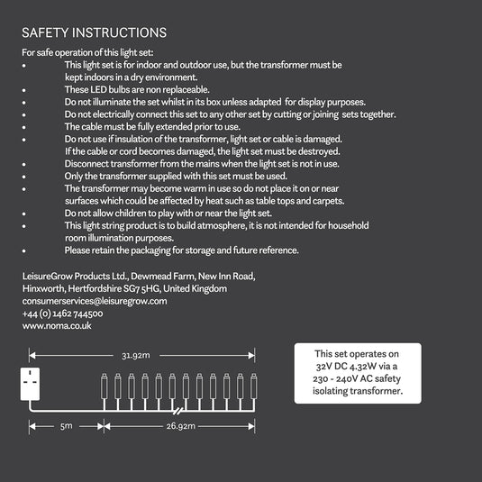 360 Green Multifunction String Lights With Green Cable