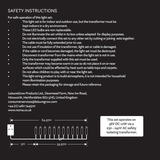 2000 Stardust Random Twinkling Décor Tree Lights with Black Cable