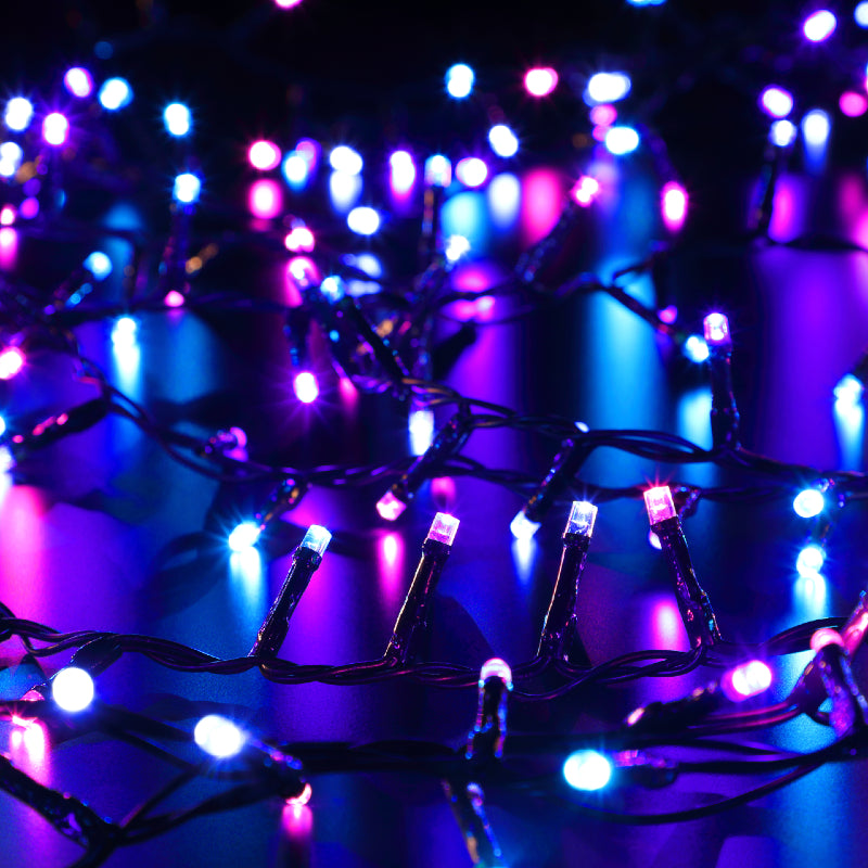720 Pastel Multifunction Décor Tree Lights with Green Cable