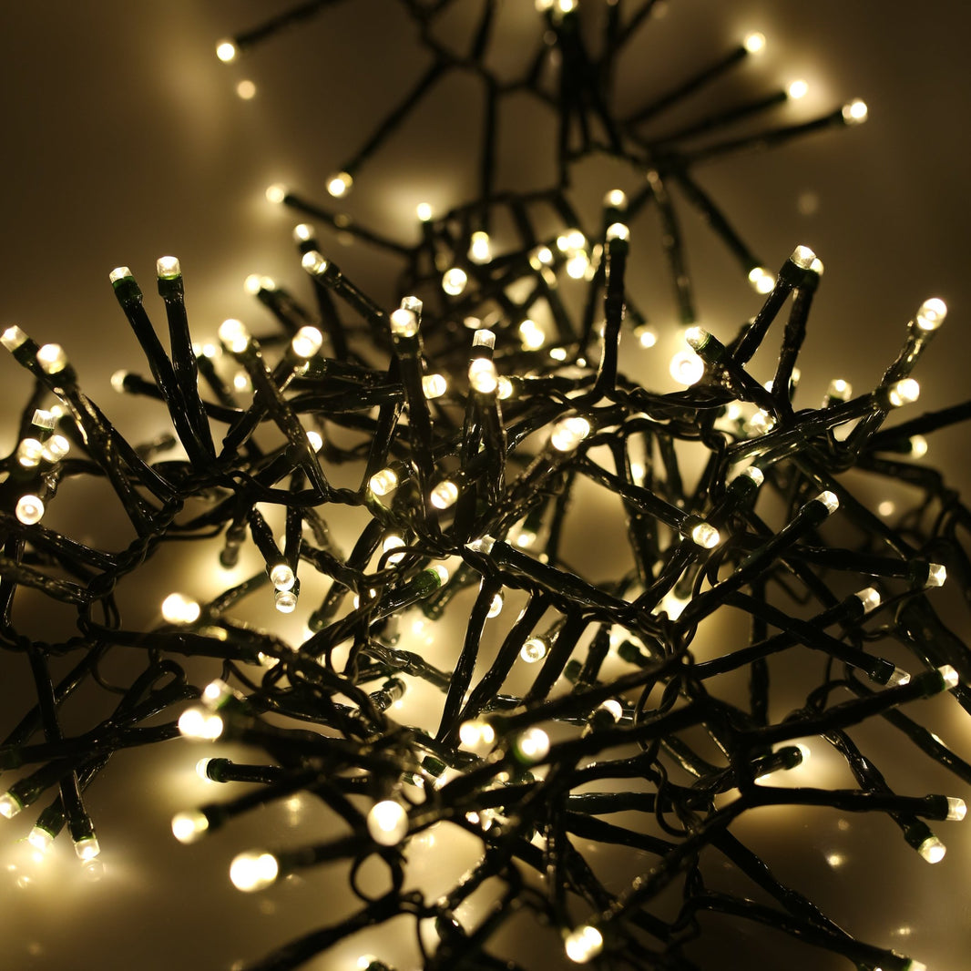 360 Warm White Multifunction Cluster Lights with Green Cable NOMA