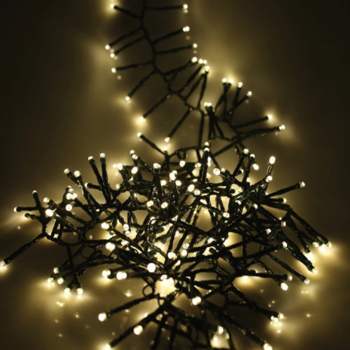 720 Warm White Multifunction Cluster Lights with Green Cable