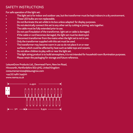 480 White Multifunction Cluster Lights with Green Cable