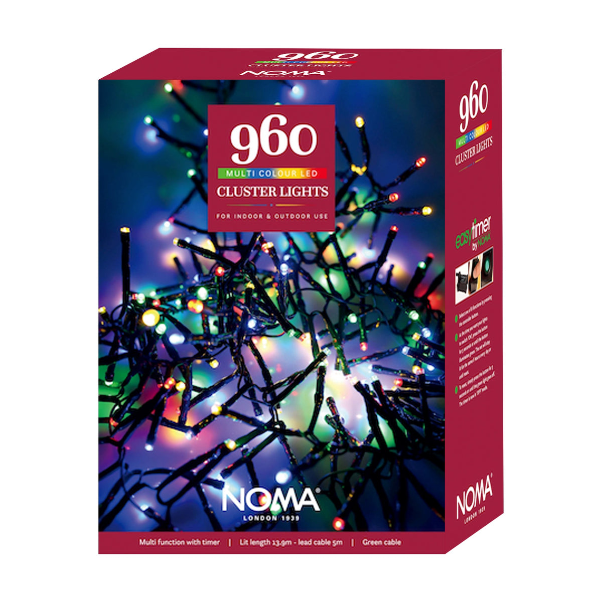 960 Multicolour Multifunction Cluster Lights with Green Cable