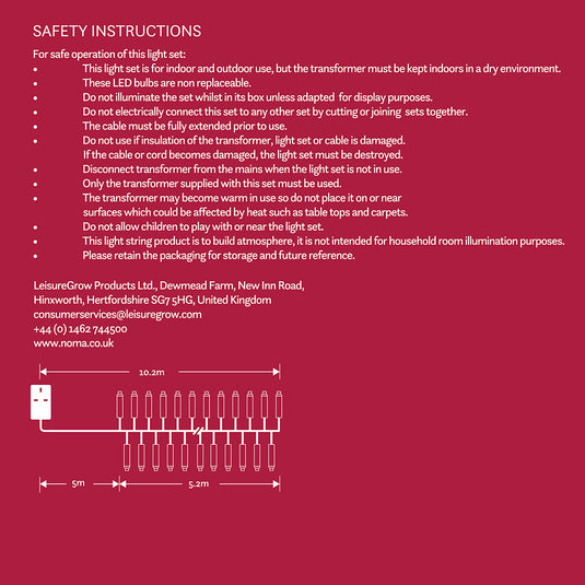 360 Antique White Multifunction Cluster Lights With Green Cable