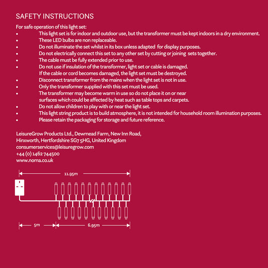 480 Antique White Multifunction Cluster Lights with Green Cable