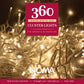 360 Warm White Multifunction Cluster Lights with Clear Cable