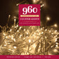 960 Warm White Multifunction Cluster Lights with Clear Cable