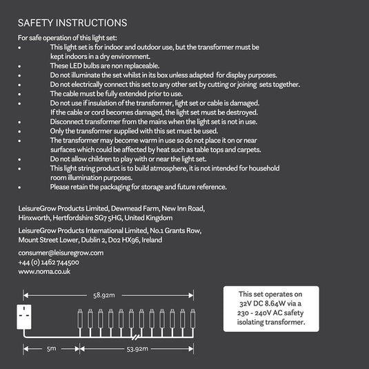 720 Antique White Multifunction String Lights with Green Cable