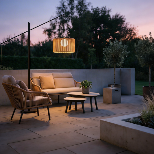 Matera Latte Rope Floor Lamp