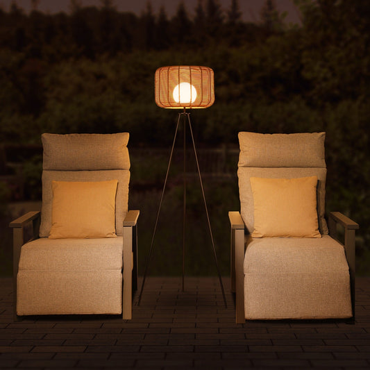 Toscana Sesame Rattan 1.5m Floor Lamp