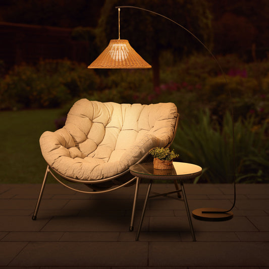 Bellagio Sesame Rattan 1.75m Floor Lamp
