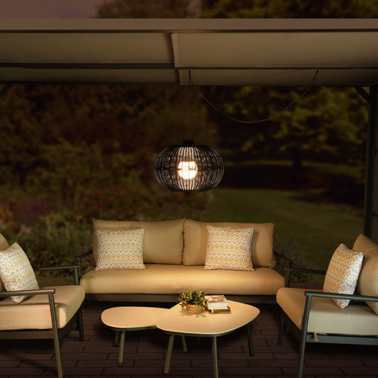 Ravello Noir Rattan Pendant Light
