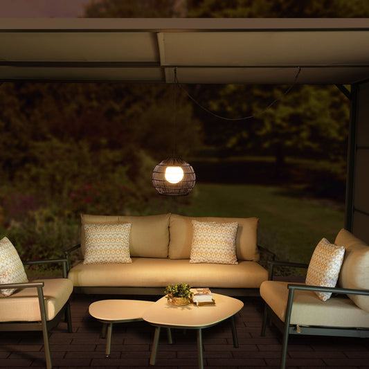 Novara Noir Rattan Pendant Light