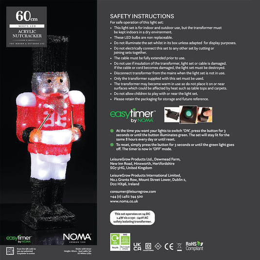 60CM Acrylic Nutcracker With Drum Sticks