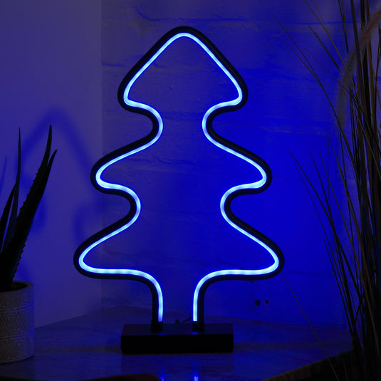45cm Remote Controlled Digital Neon Black Metal Tree