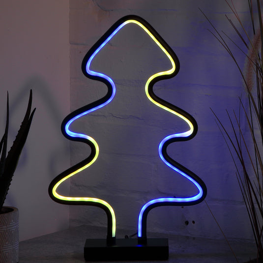 45cm Remote Controlled Digital Neon Black Metal Tree