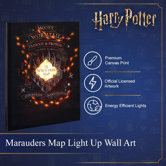 Harry Potter - Marauders Map Light Up Wall Art
