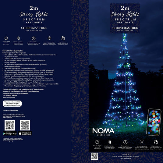 2M Spectrum App Starry Nights Pole Tree - RGB