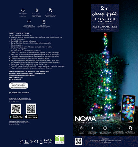 2M Spectrum App Starry Nights All Purpose Tree - RGB