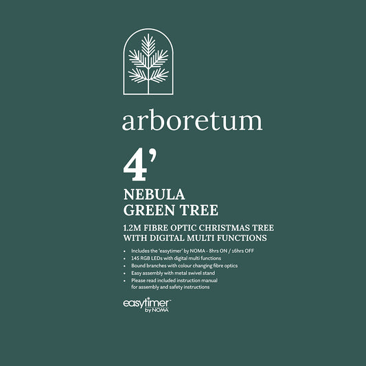 1.2M Nebula Green Tree With Multi-Colour LED Strands