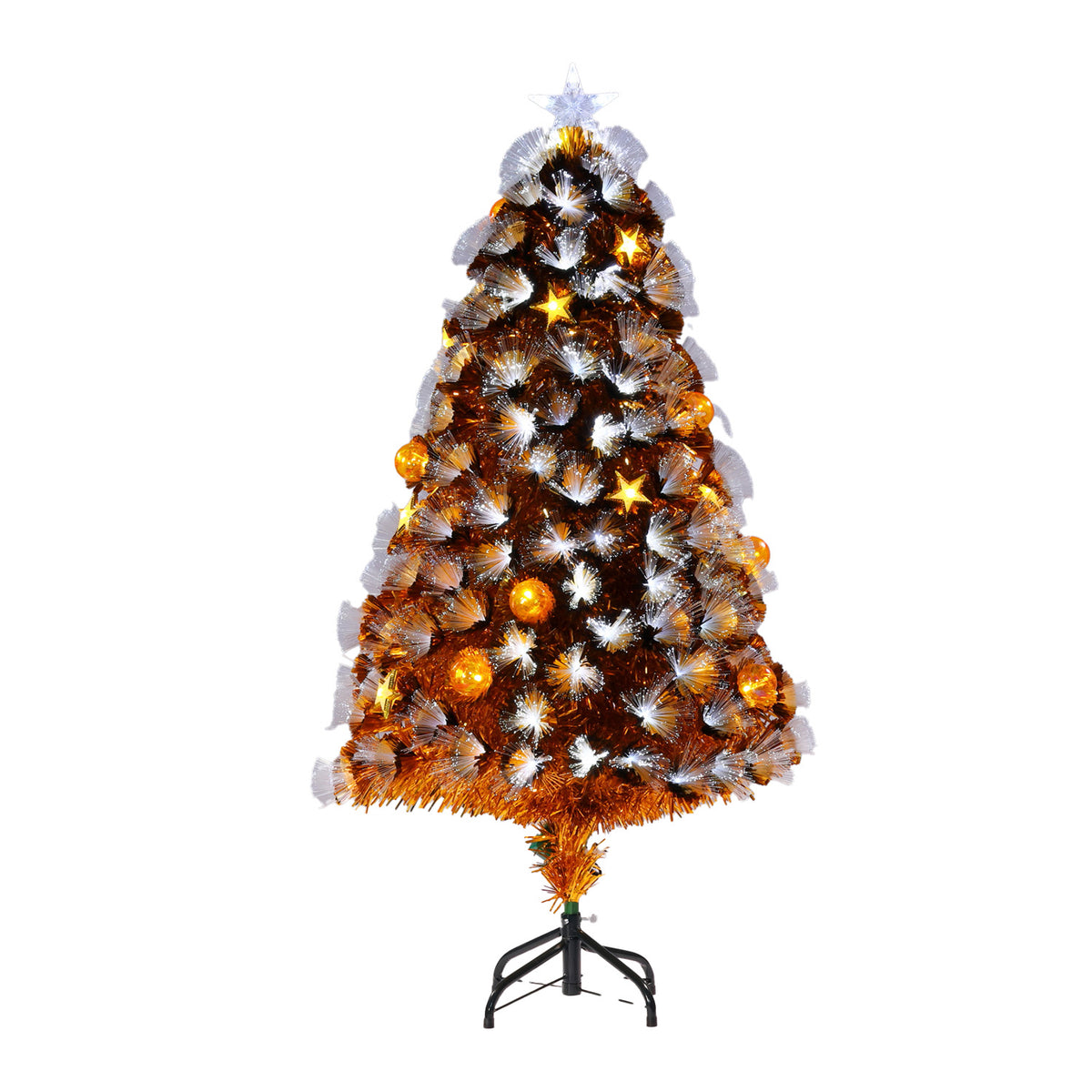 1.8 Copper Starburst Tree With White Stars