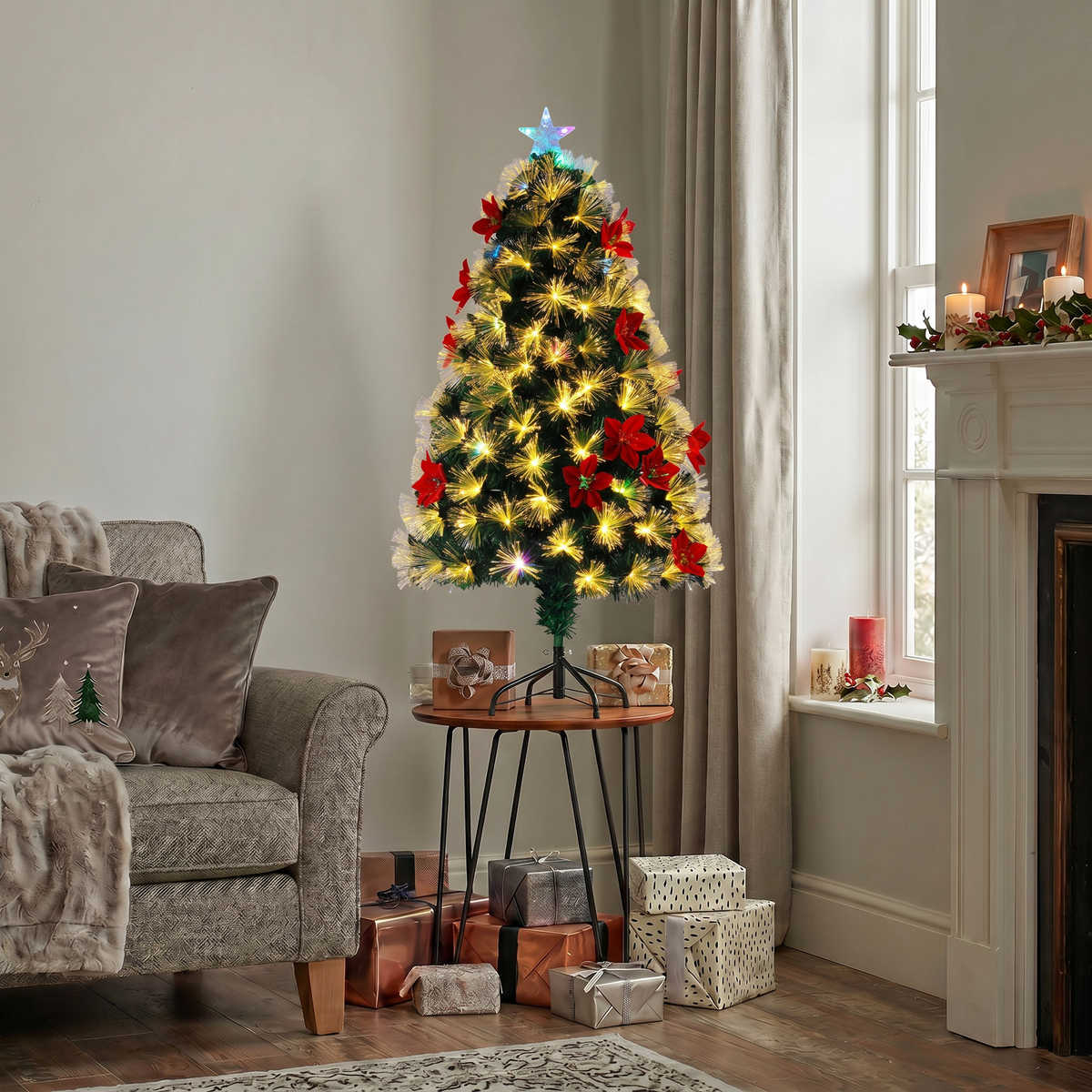 Chatsworth Tree With Pointsettia