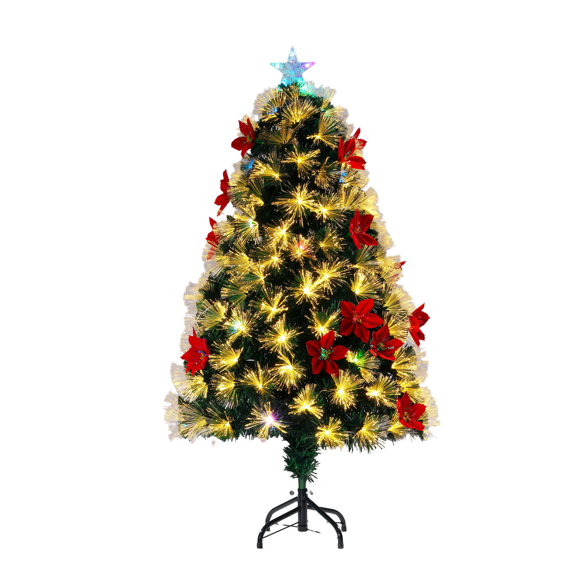 1.2M Chatsworth Tree With Poinsettia