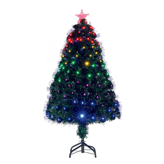 90CM Aurora Tree With Fibre Optic Strainds & Tree Top Star