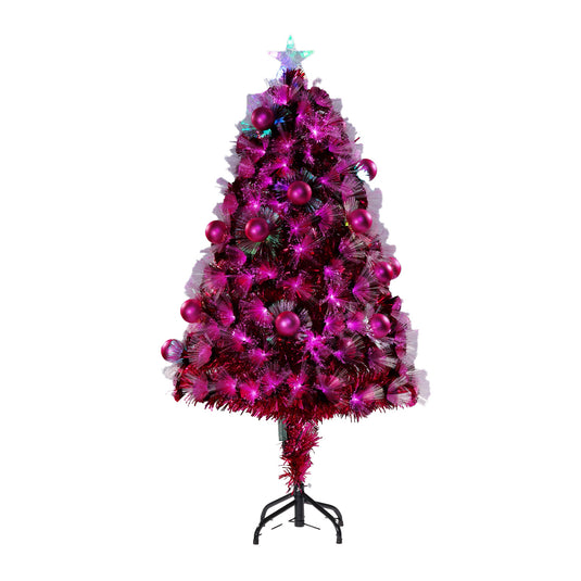 1.2M Hot Pink Tree With Pink Baubles