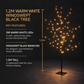 1.2M Warm White Windswept Black Tree - 108 LEDs