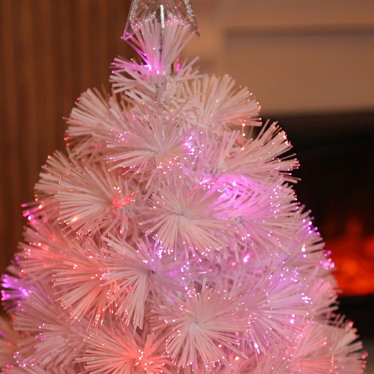Snow White Carousel Fibre Optic Tree