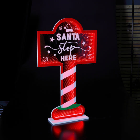 78CM "Santa Stop Here" Sign