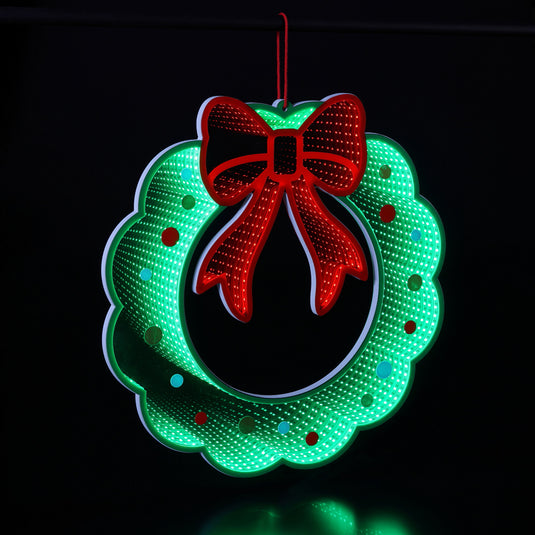 46CM Infinity Hanging Wreath With Bow