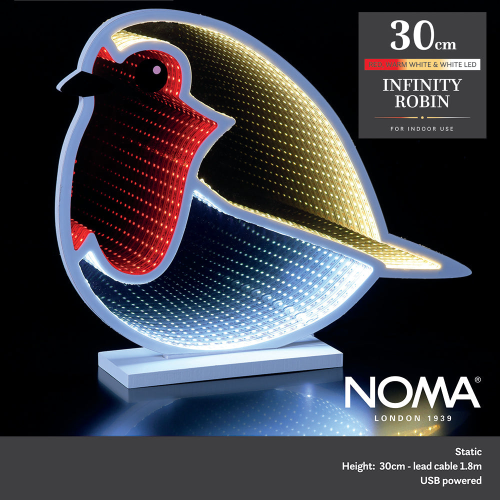 Robin Infinity Mirror 30CM Infinity Robin - NOMA