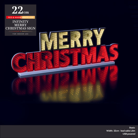 22CM Infinity 'Merry Christmas' Sign