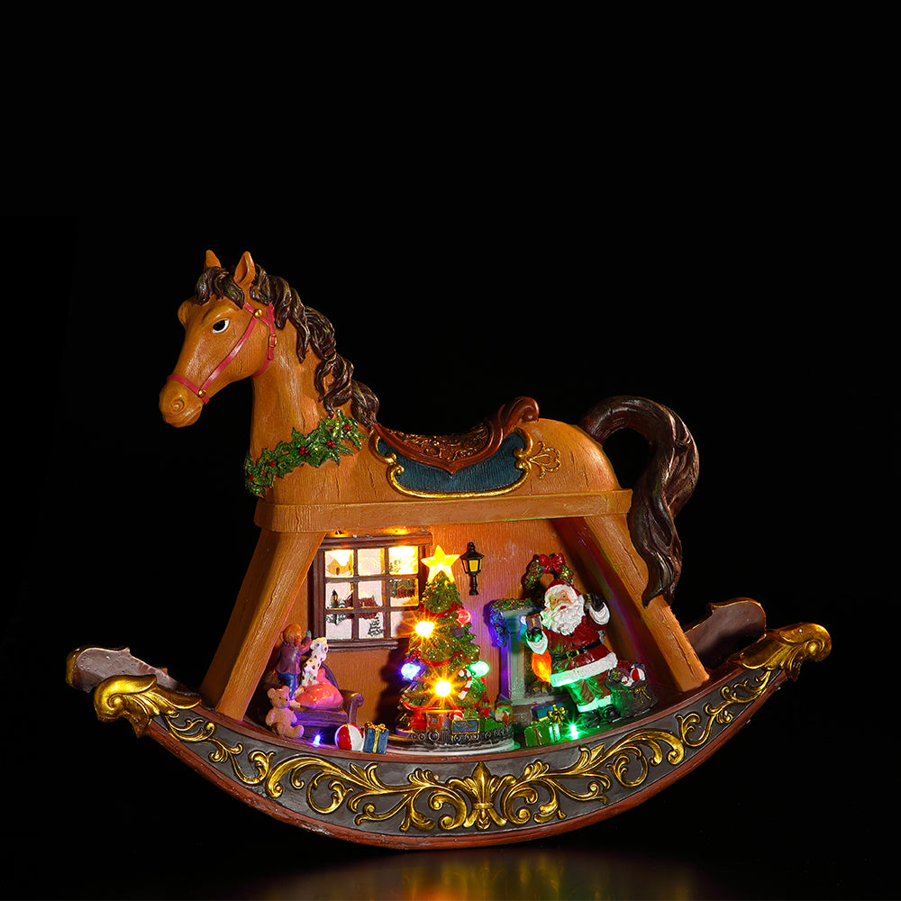 42cm LED Musical Rocking Horse with Train