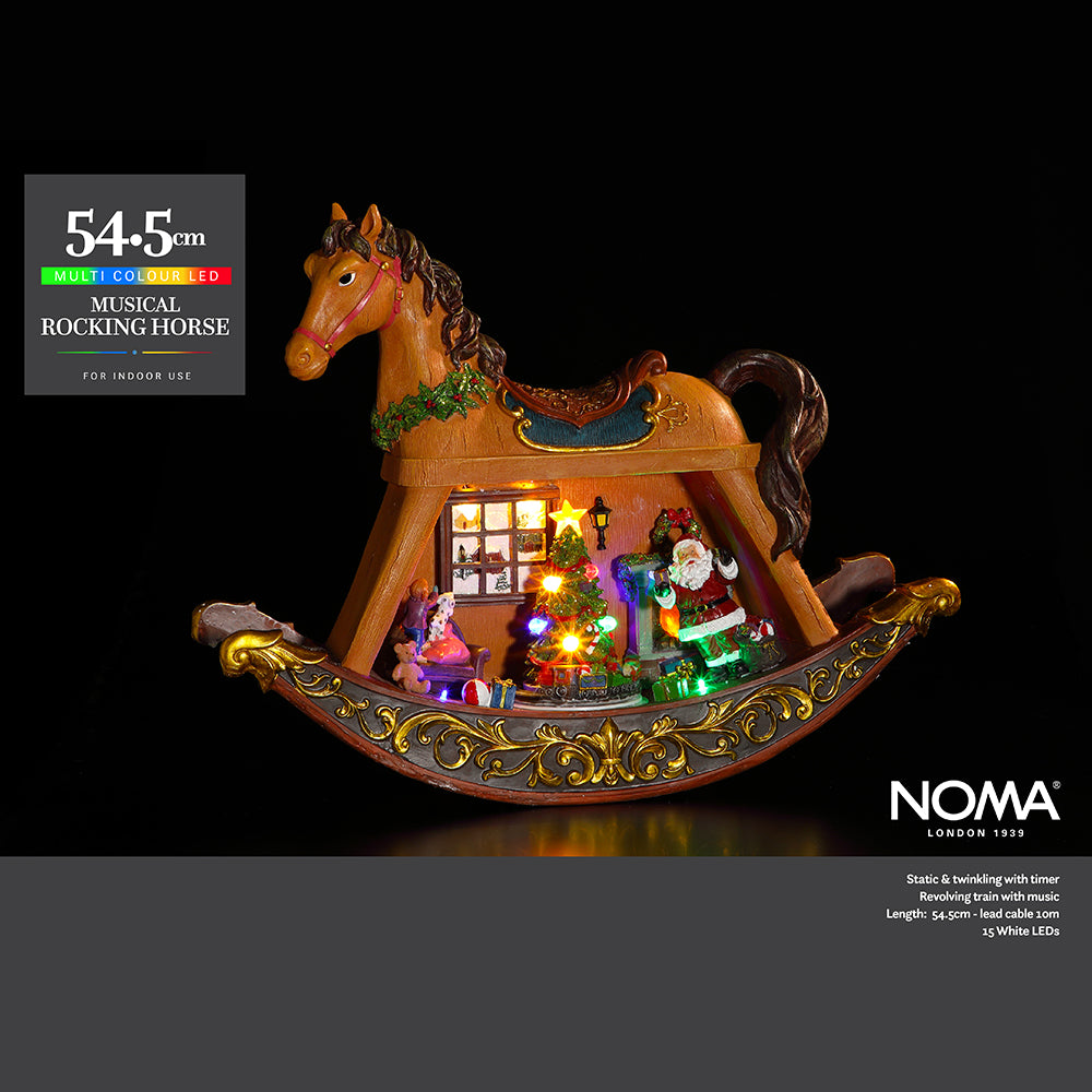 42cm LED Musical Rocking Horse with Train