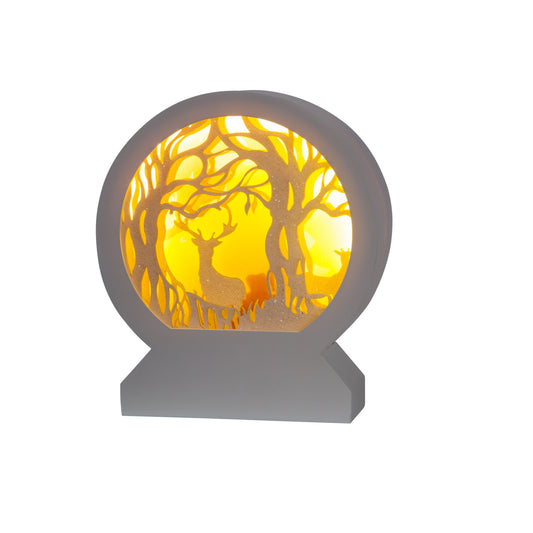 17.5cm Holographic Stag in the Forest Scene