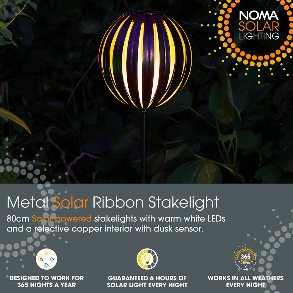 22CM SOLAR 365 RIBBON METAL TABLE LIGHT