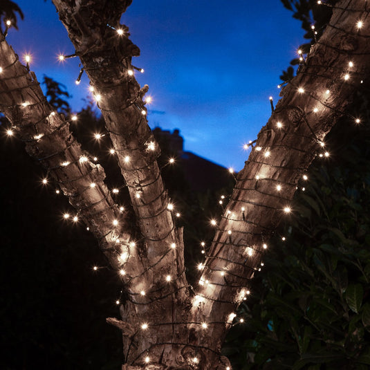 200 Fit & Forget White Multifunction String Lights