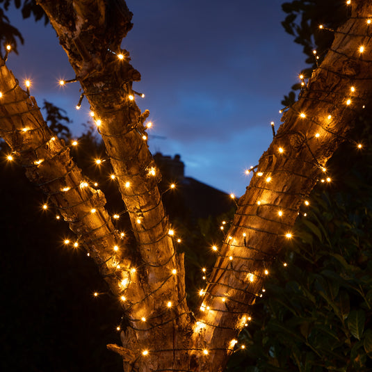 400 Fit & Forget Warm White Multifunction String Lights