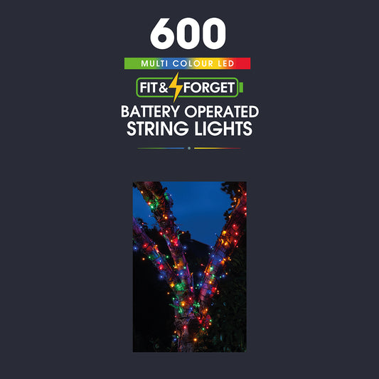 600 Fit & Forget Multicolour Multifunction String Lights