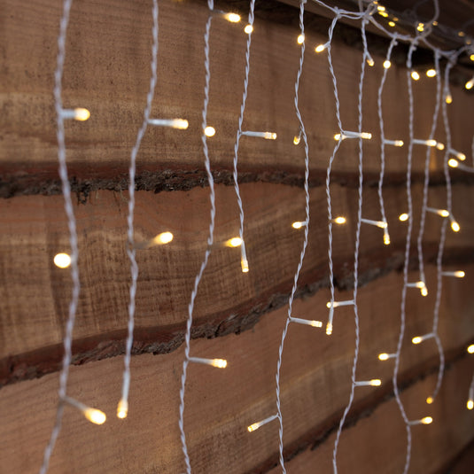 100 Fit & Forget Warm White Multifunction Icicle Lights